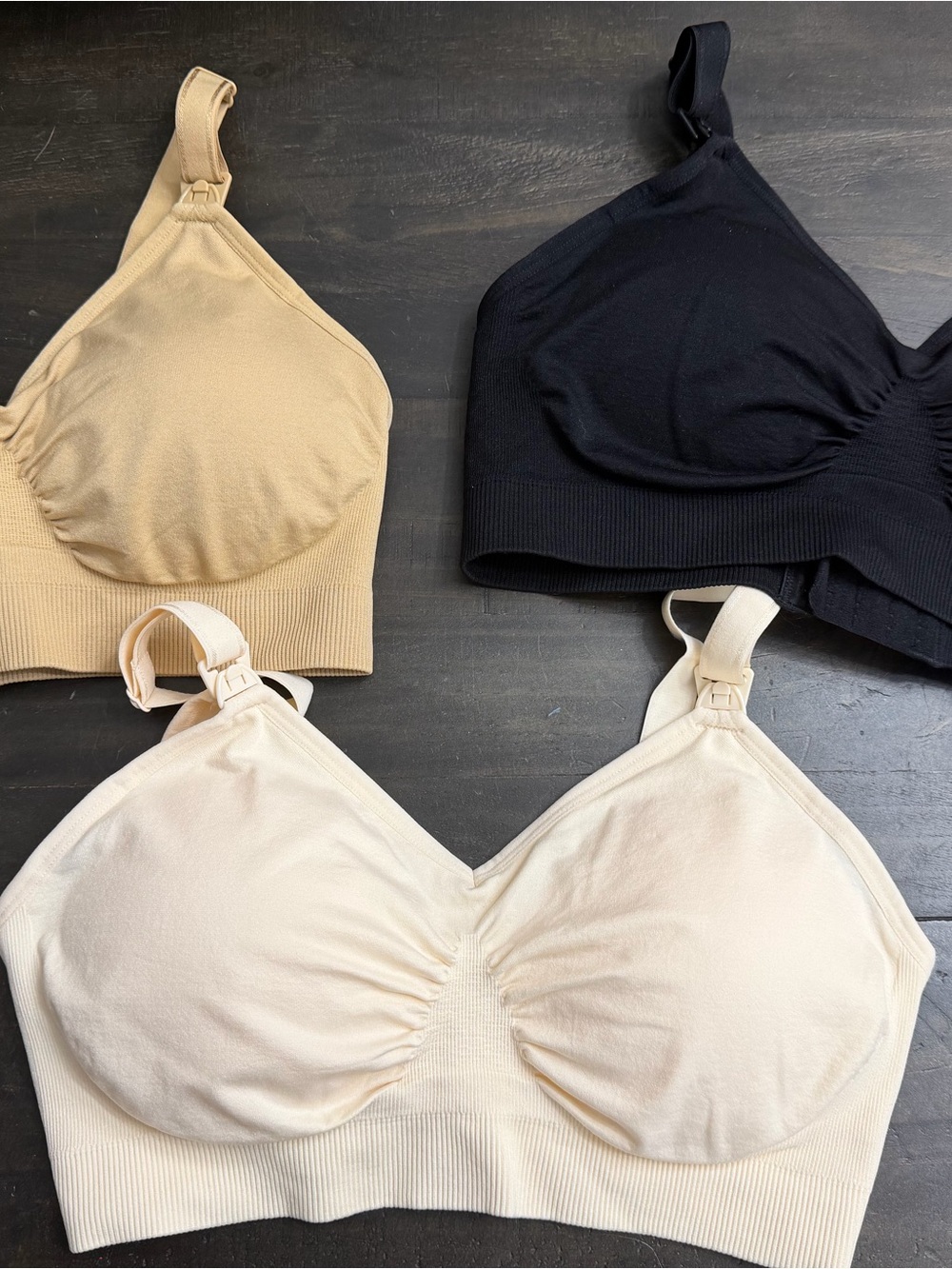 Seamless Nursing Bralette - Black, Nude, and Cream BRAND NEW -LARGE